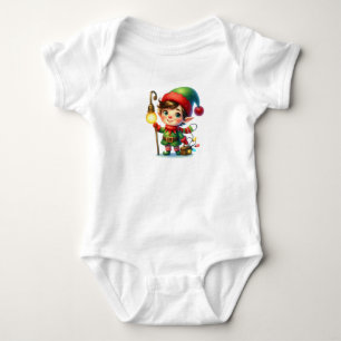 Phantastischer Weihnachtself Baby Strampler
