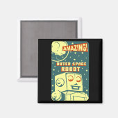 Phantastischer Weltraumroboter Magnet (Vorderseite/Rückseite)
