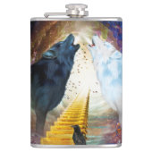 Phantastischer Wolf Flachmann (Vorderseite)