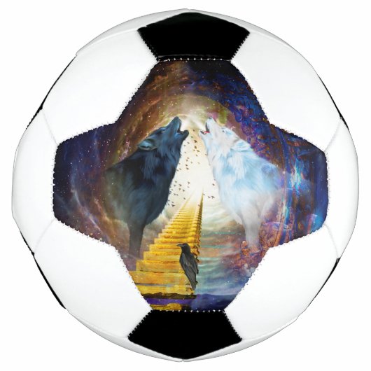 Phantastischer Wolf Fußball (Vorderseite)