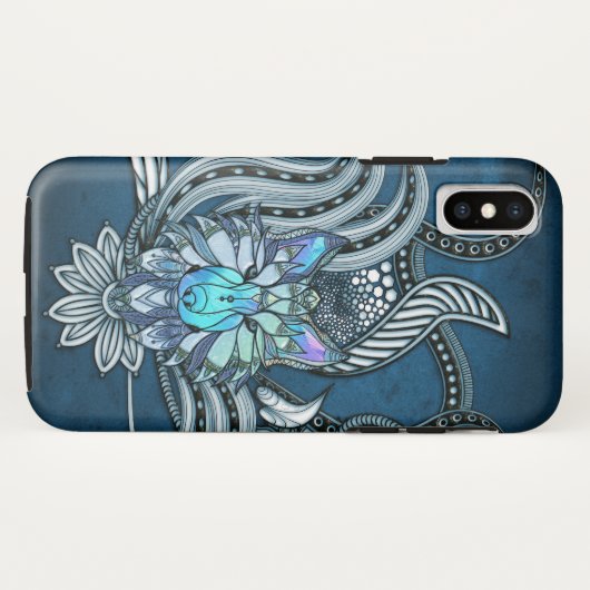 Phantastischer Wolf, Lineart Design Case-Mate iPhone Hülle (Rückseite (Horizontal))