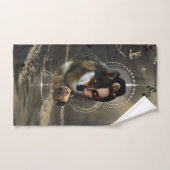 Phantastischer Wolf mit Fee Badhandtuch Set (Handtuch)