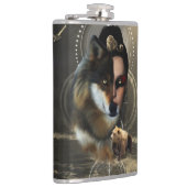 Phantastischer Wolf mit Fee Flachmann (Rechts)