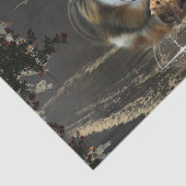 Phantastischer Wolf mit Fee Seidenpapier (Ausschnitt)