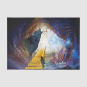 Phantastischer Wolf Seidenpapier