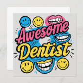 Phantastischer Zahnarztdanke Einladung (Vorne/Hinten)