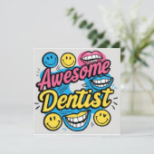 Phantastischer Zahnarztdanke Einladung (Stehend Vorderseite)