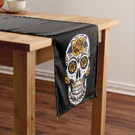 Phantastischer Zuckerschädel Kurzer Tischläufer