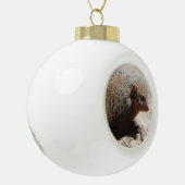 Phantastischer Zwerg Keramik Kugel-Ornament (Links)