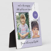 Phantastisches 18. Geburtstagsdatum lila Fotos Fotoplatte (Seite)