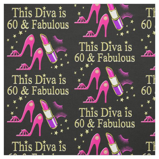 PHANTASTISCHES 60. GEBURTSTAG DIVA-DESIGN STOFF (Muster)