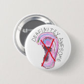 Phantastisches Abzeichen für Gehörlose, Gehörbehin Button (Vorne & Hinten)