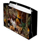 Phantastisches Afrika Große Geschenktüte (Rückseite Schrägansicht)