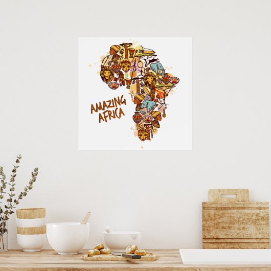 Phantastisches Afrika Poster (Küche)