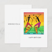 Phantastisches afrikanisches Aquarell Geburtstagsk (Vorne/Hinten)