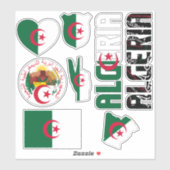 Phantastisches Algerien formt Staatssymbole Aufkleber (Blatt)