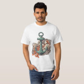 Phantastisches Anchor Comic Style Maritime Adventu T-Shirt (Vorne ganz)