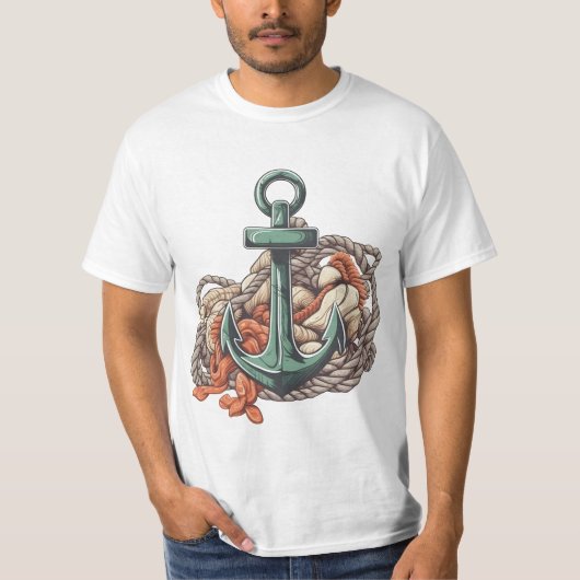 Phantastisches Anchor Comic Style Maritime Adventu T-Shirt (Vorderseite)