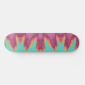 Phantastisches Aqua Blue Pink Leuchtende Skateboar Skateboard (Horizontal)