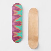 Phantastisches Aqua Blue Pink Leuchtende Skateboar Skateboard (Vorderseite)