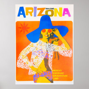 Phantastisches Arizona Vintage Reiseplaner Poster