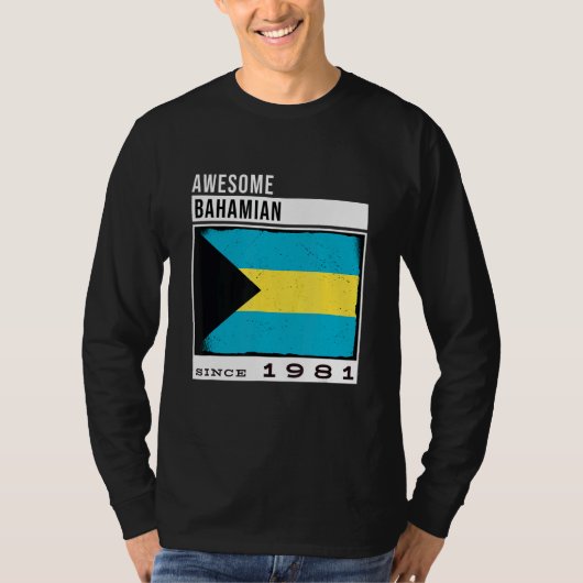 Phantastisches Bahamian Seit 1981 Bahamian 41. Bir T-Shirt (Vorderseite)