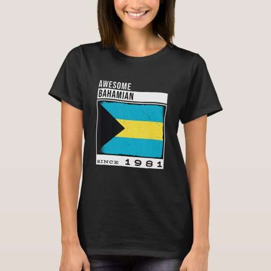 Phantastisches Bahamian Seit 1981 Bahamian 41. Bir T-Shirt (Vorderseite)