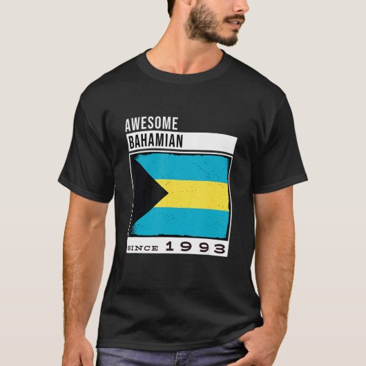 Phantastisches Bahamian Seit 1993 Bahamian 29. Geb T-Shirt (Vorderseite)