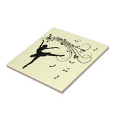 Phantastisches Ballerina-Tanzen mit gelber Musik Fliese (Seite)
