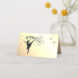 Phantastisches Ballerina-Tanzen mit gelber Musik Platzkarte