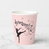 Phantastisches Ballerina-Tanzen mit Music Green Pappbecher (Rückseite)