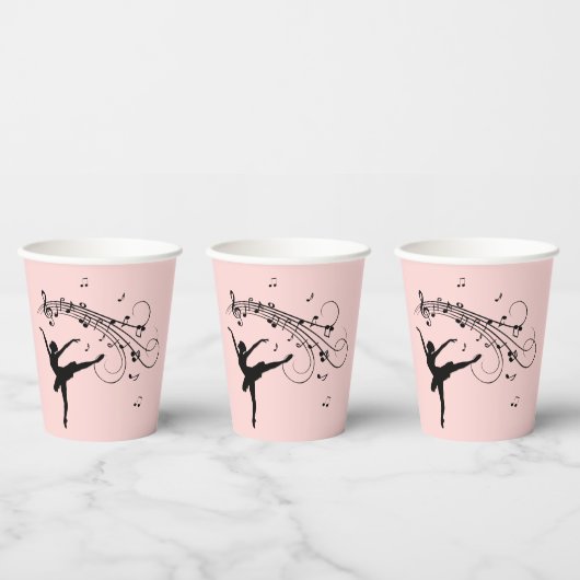 Phantastisches Ballerina-Tanzen mit Music Green Pappbecher (Multi)