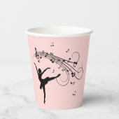 Phantastisches Ballerina-Tanzen mit Music Green Pappbecher (Vorderseite)