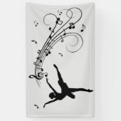 Phantastisches Ballerina-Tanzen mit Musik Banner (Vertikal)
