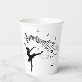 Phantastisches Ballerina-Tanzen mit Musik Pappbecher (Rückseite)