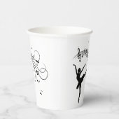 Phantastisches Ballerina-Tanzen mit Musik Pappbecher (Rechts)