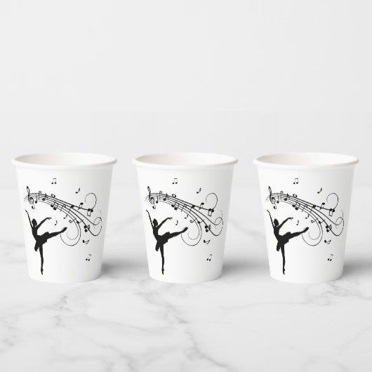 Phantastisches Ballerina-Tanzen mit Musik Pappbecher (Multi)