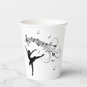 Phantastisches Ballerina-Tanzen mit Musik Pappbecher (Vorderseite)
