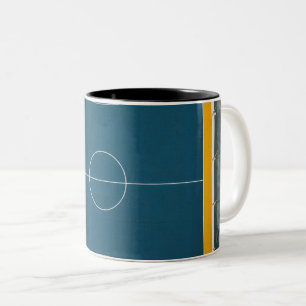 Phantastisches Basketballdesign Zweifarbige Tasse