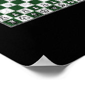 Phantastisches beängstigendes Vintages Schachbrett Poster (Ecke)