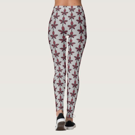 phantastisches Blatt Leggings (Rückseite)