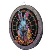 Phantastisches Blaues Kaninchen am Feuer Dartscheibe (Vorderseite rechts)