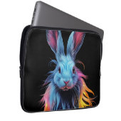 Phantastisches Blaues Kaninchen am Feuer Laptopschutzhülle (Vorne Rechts)