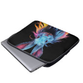 Phantastisches Blaues Kaninchen am Feuer Laptopschutzhülle (Vorne Knopf)