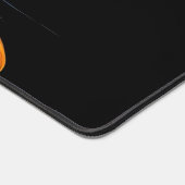 Phantastisches Blaues Kaninchen am Feuer Schreibtischunterlage (Ecke)