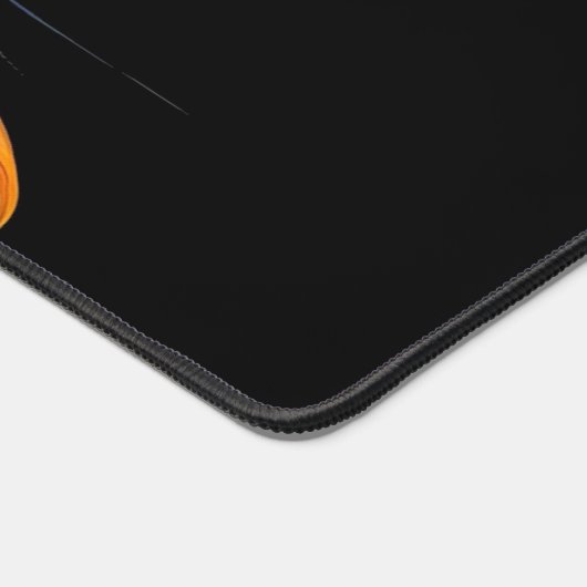 Phantastisches Blaues Kaninchen am Feuer Schreibtischunterlage (Ecke)