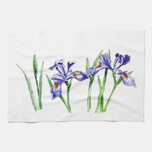 Phantastisches Blue Iris Design Foto Küchentuch