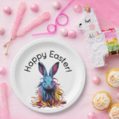 Phantastisches Blue Rabbit Happy Oaster Pappteller (Party)