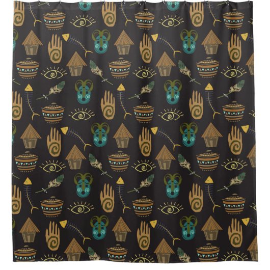 Phantastisches Blumenmuster Duschvorhang (Vorderseite)