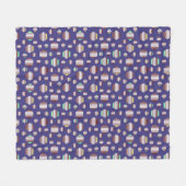 Phantastisches Blumenmuster Fleecedecke (Vorderseite (Horizontal))